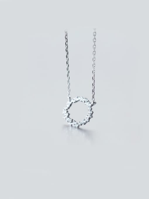 Tina S925 Silver White Gold Plated Sweet Shining Necklace