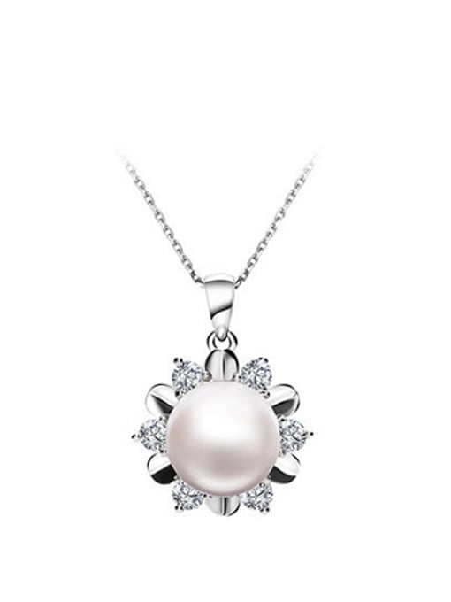 Evita Peroni 2018 Fashion Freshwater Pearl Flower Necklace