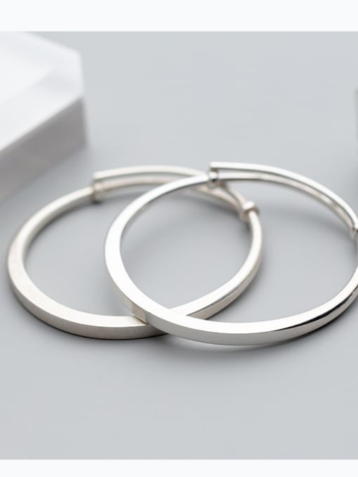 Tina S990 silver bracelet female wind simple circular opening adjustable hand ring tide hand S2420