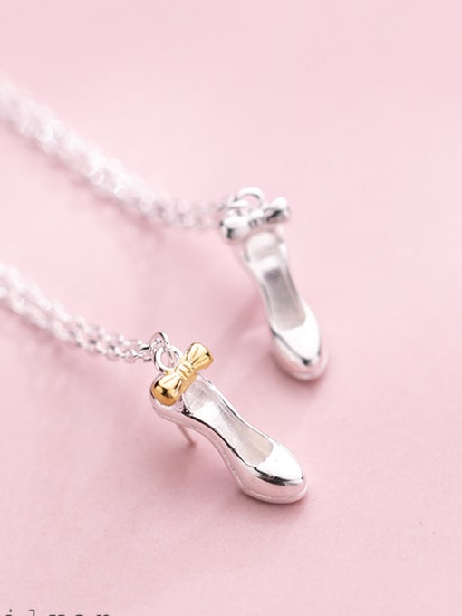 Tina S925 Silver Necklace Pendant female fashion fashion high heel shoes Necklace lovely personality clavicle chain female D4325