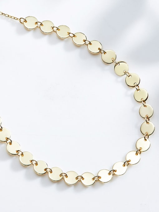 Maja Simple Tiny Round shapes Gold Plated Necklace