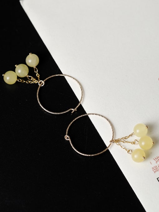 Christian Fashion Natural Yellow stones 925 Silver Earrings