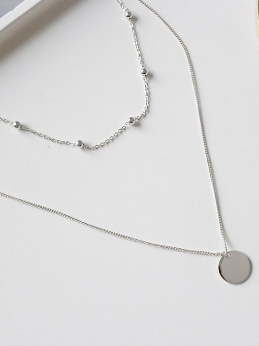 Arya Pure Silver Choker round deck Necklace