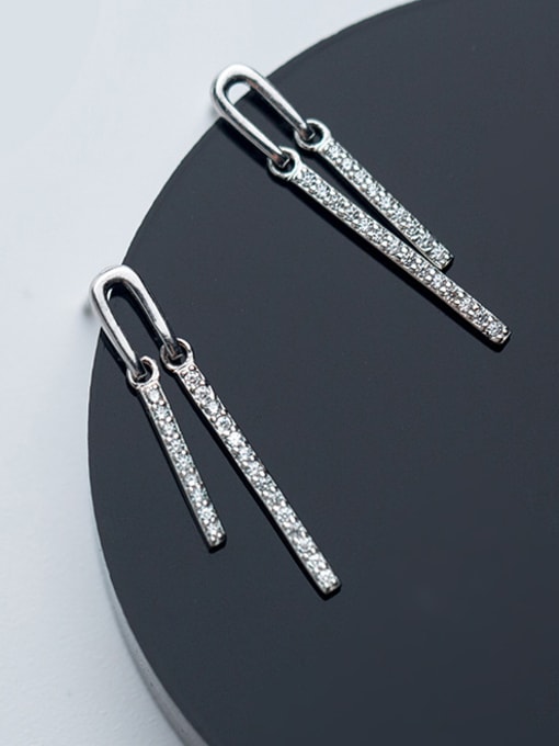 Tina 925 Sterling Silver With White Gold Plated Fashion Earrings