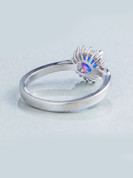 Chris Round Opal Stone Engagement Ring