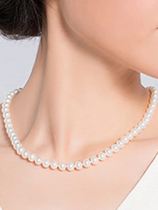 Evita Peroni 2018 Round Freshwater Pearls Necklace