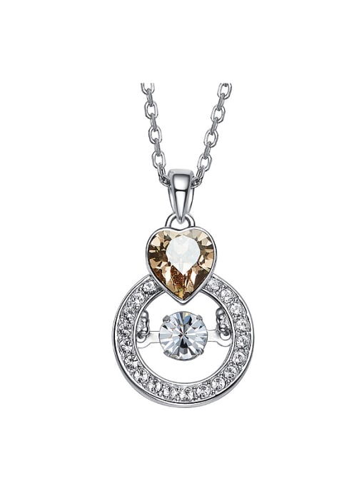 Maja Fashion Heart Swarovski Crystal Cubic Zirconias 925 Silver Pendant