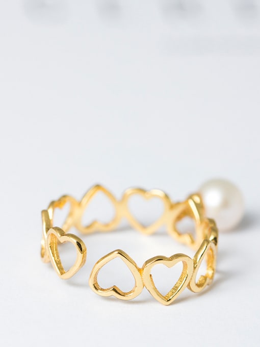 Christian Hollow Heart-shaped Opening Ring