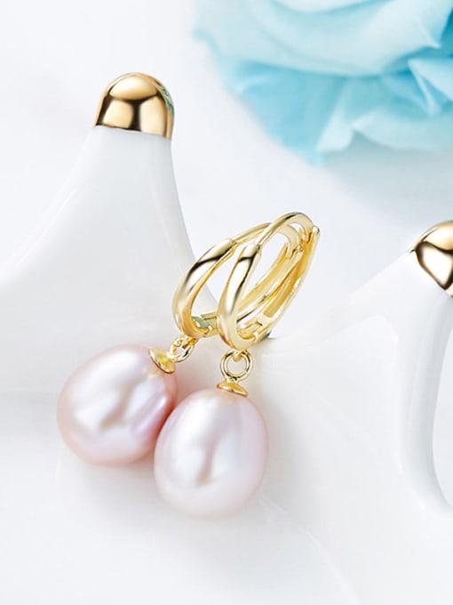 Maja Fashion Water Drop Freshwater Pearl 925 Silver Earrings