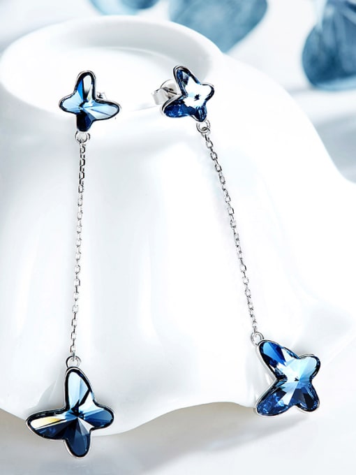 Maja S925 Silver Butterfly Shaped threader earring