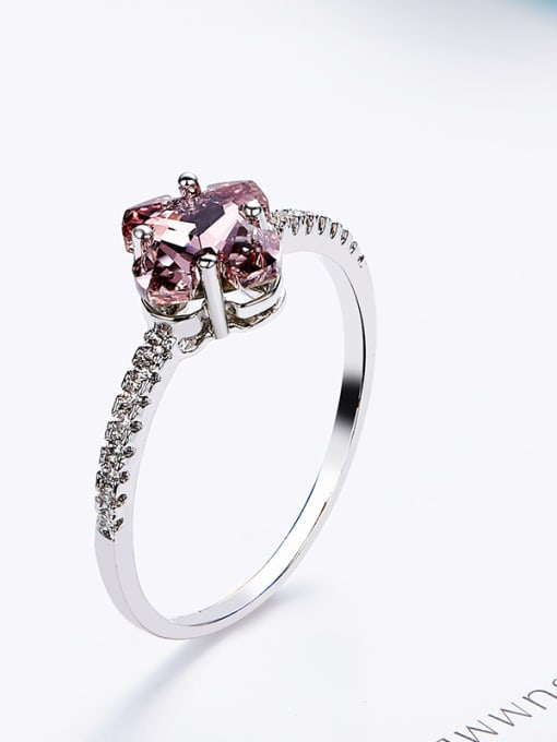 Maja Clover Shaped Crystal Engagement Ring