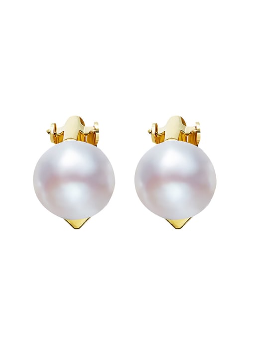 Maja Simple Freshwater Pearl Silver Stud Earrings