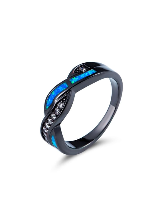 Armadani Black Gun Plated Ring