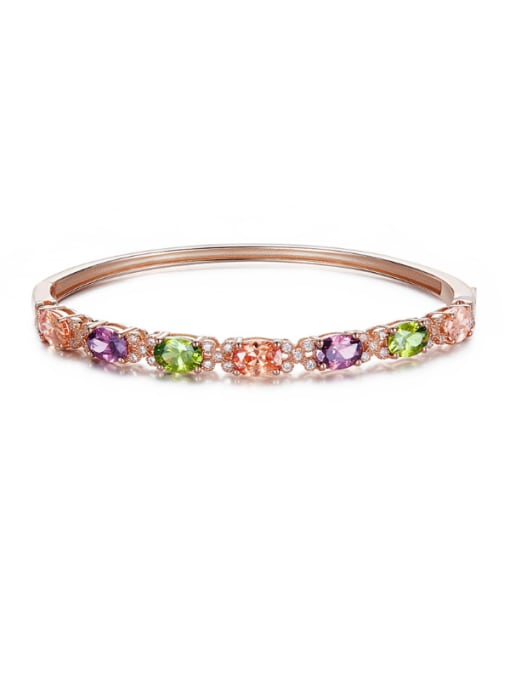 Maja Multi-color Rose Gold Bangle