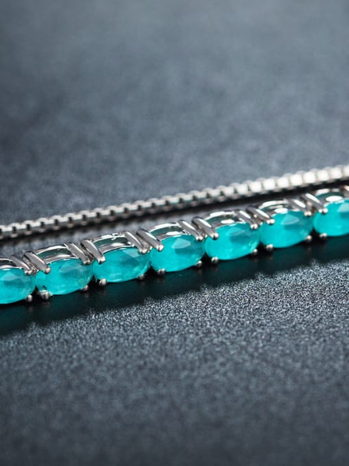 Chris Blue Oval Zircon Bracelet