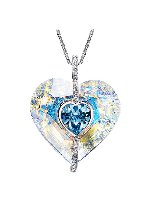 Maja Fashion Heart shaped Swarovski Crystal Necklace