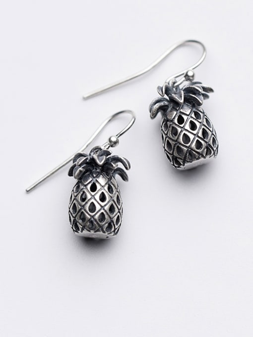 Tina Vintage Pineapple Shaped S999 Silver Drop Earrings