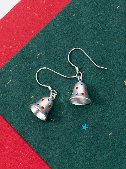 Tina Christmas jewelry: Sterling Silver sweet star bell Earrings