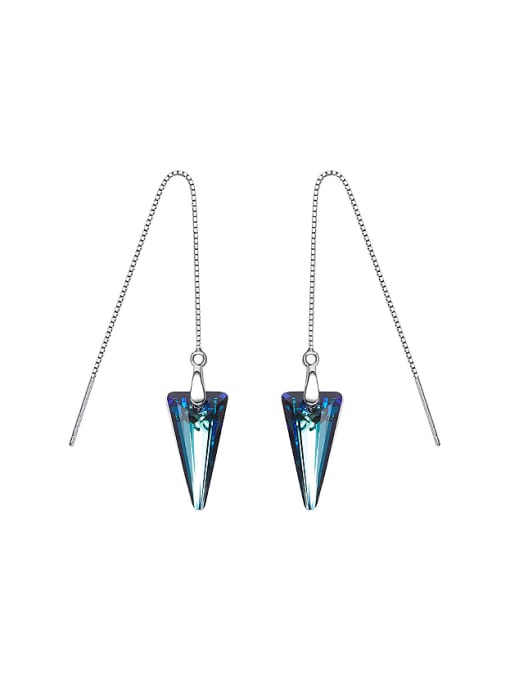 Maja Simple Triangle Swarovski Crystal Women Line Earrings