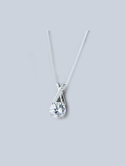 Tina S925 Silver Sweet Cross zircon Necklace