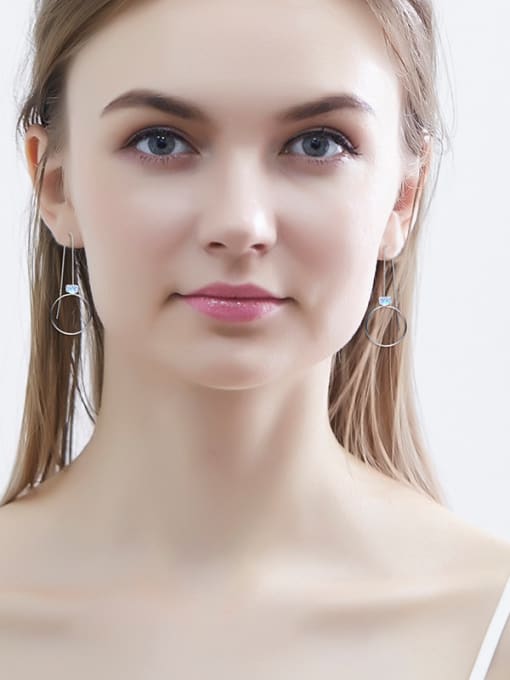 Maja S925 Silver Round-shaped Ear Wires