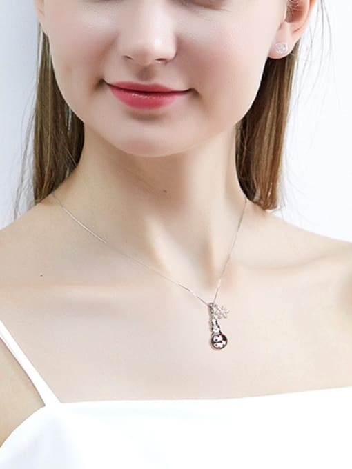 Maja Snowman Shaped Crystals Necklace