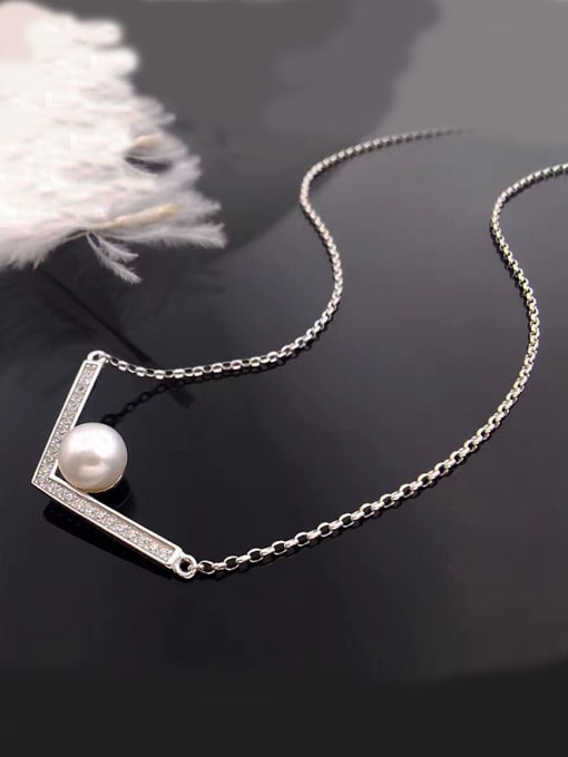 Evita Peroni Freshwater Pearl V-shaped Necklace