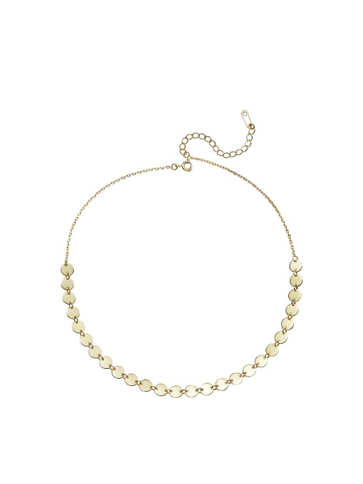 Maja Simple Tiny Round shapes Gold Plated Necklace