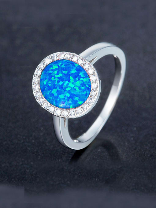 Chris Blue Opal Stone Engagement Ring