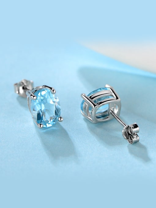 Chris Sky Blue Zircon stud Earring