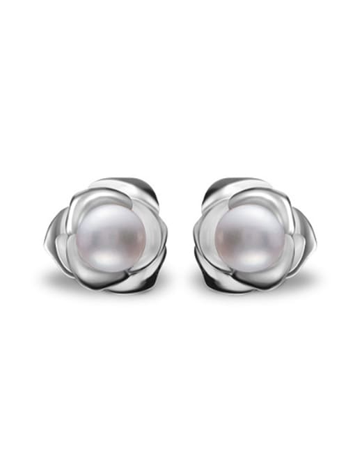 Evita Peroni 2018 2018 Fashion Freshwater Pearl Flower stud Earring