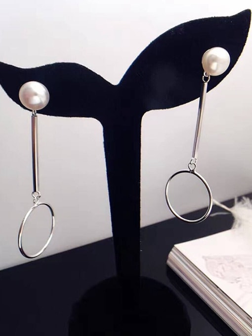 Evita Peroni Freshwater Pearl Hoop drop earring