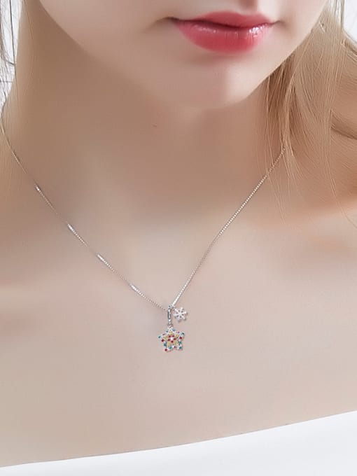 Maja Star Shaped Multi-color Necklace