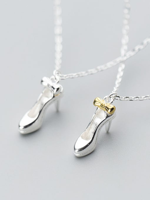 Tina S925 Silver Necklace Pendant female fashion fashion high heel shoes Necklace lovely personality clavicle chain female D4325