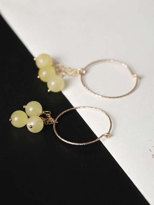 Christian Fashion Natural Yellow stones 925 Silver Earrings