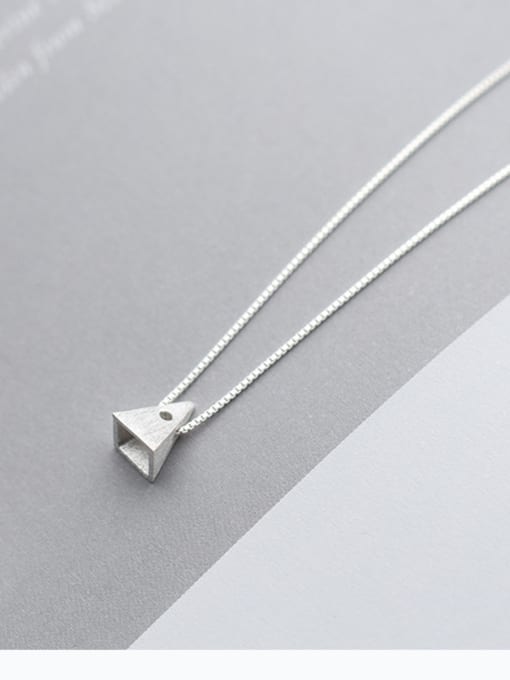 Tina S925 Silver Necklace Pendant female fashion simple geometric conical Necklace temperament personality clavicle chain D4291