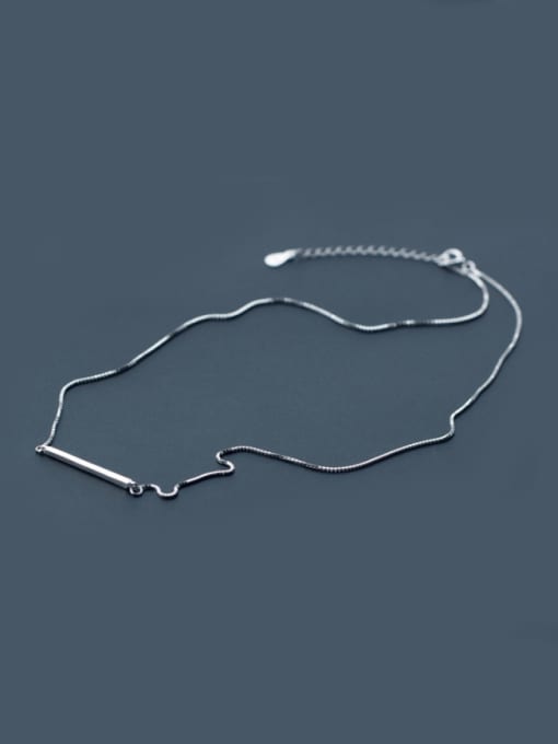 Tina S925 Silver Slot Type Simple Necklace