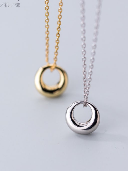 Tina 925 Sterling Silver With 18k Gold Plated Fashion Oval Necklaces