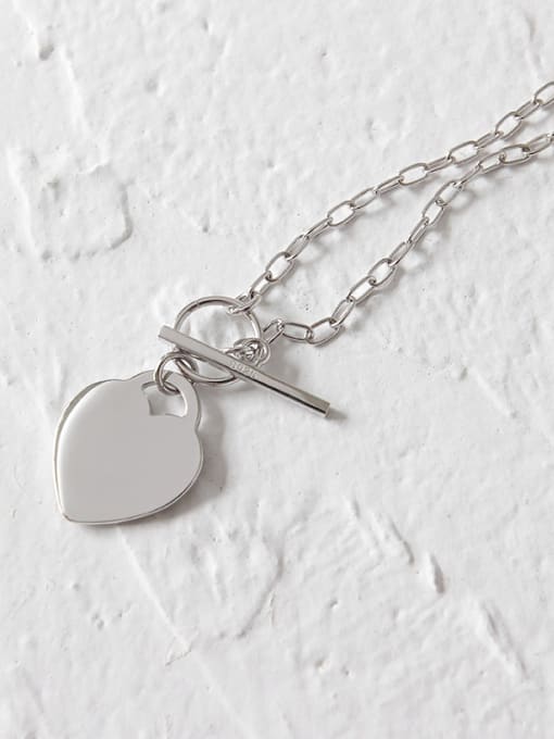 Arya Pure silver Simple Love Pendant Necklace