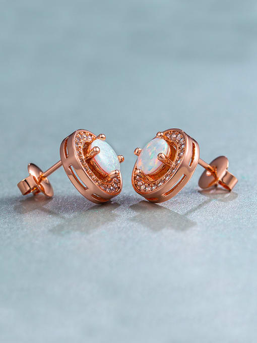 Chris 2018 Rose Gold Plated Round stud Earring