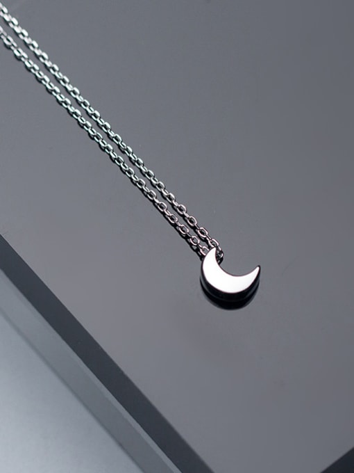 Tina Temperament Moon Shaped S925 Silver Necklace