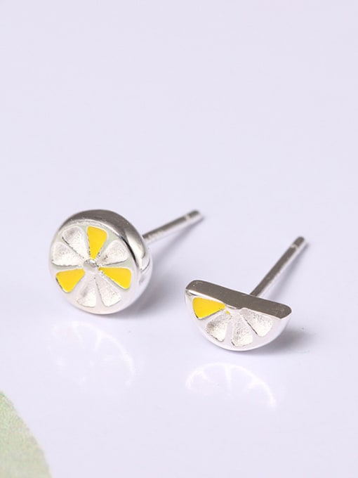 Christian Simple  Asymmetry Fruit Stud Earrings