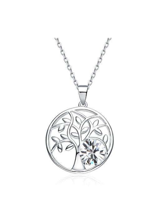 Maja Personalized Little Tree Cubic Zircon 925 Silver Necklace