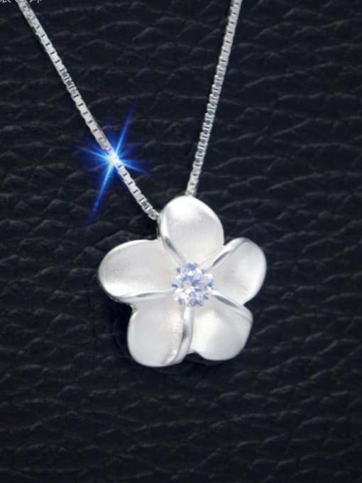 Tina S925 silver beautiful bauhinia flower necklace