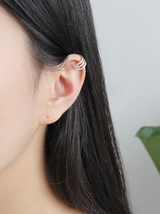 Arya Sterling silver  simple pierced ear clip