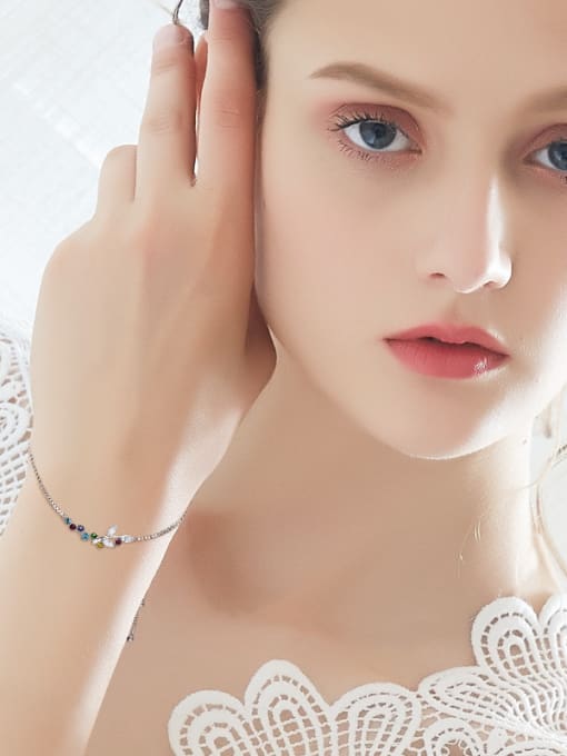 Maja S925 Silver Colorful Crystal Bracelet
