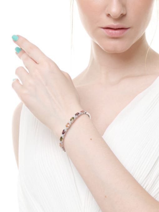 Maja Multi-color Rose Gold Bangle