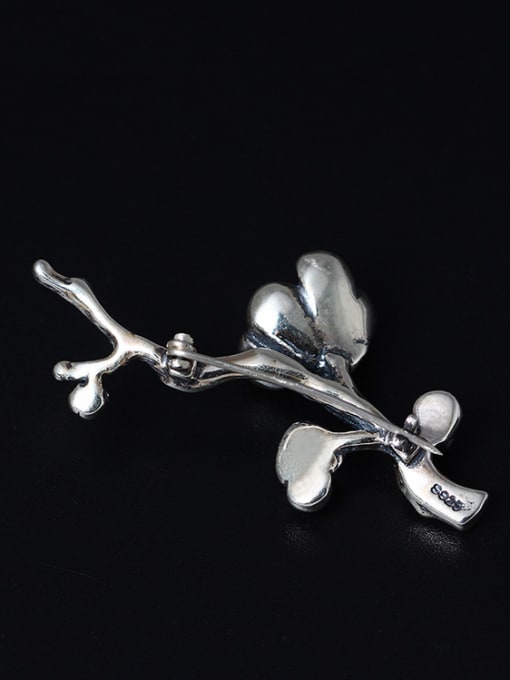 Christian Retro Tree Women Silver Brooch