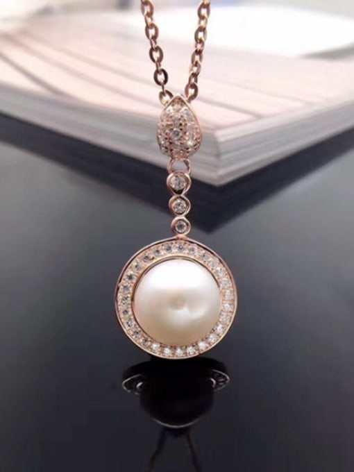 Evita Peroni 2018 Freshwater Pearl Zircon Necklace