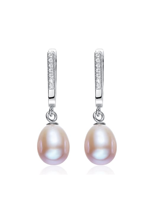 Maja Simple Freshwater Pearl Tiny Zircon Earrings